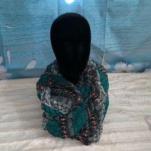 Teal & Pink 💕 FLAMINGO Print Infinity Scarf